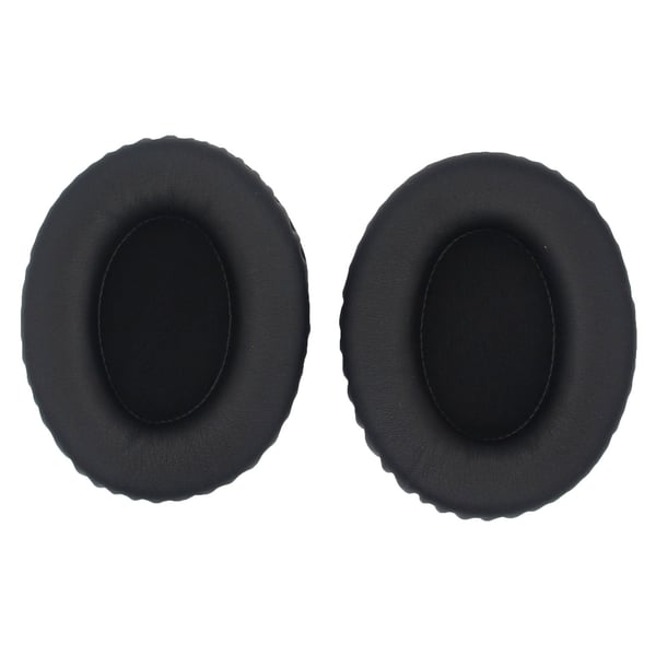 Universal Oval Ørepuder 95x80mm Proteinlæder - Sort (2 stk)