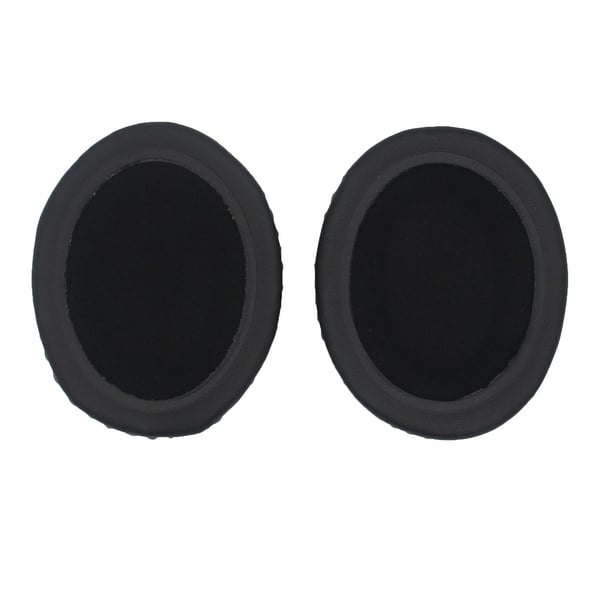 Universal Oval Ørepuder 95x80mm Proteinlæder - Sort (2 stk)