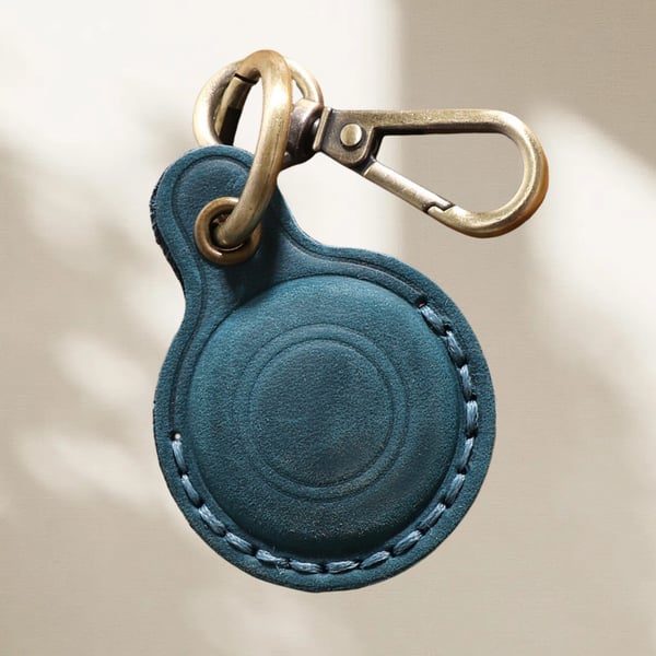 Premium-nahkakotelo Apple AirTagille Blue