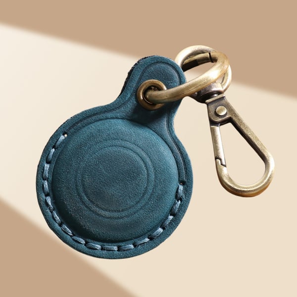 Premium-nahkakotelo Apple AirTagille Blue
