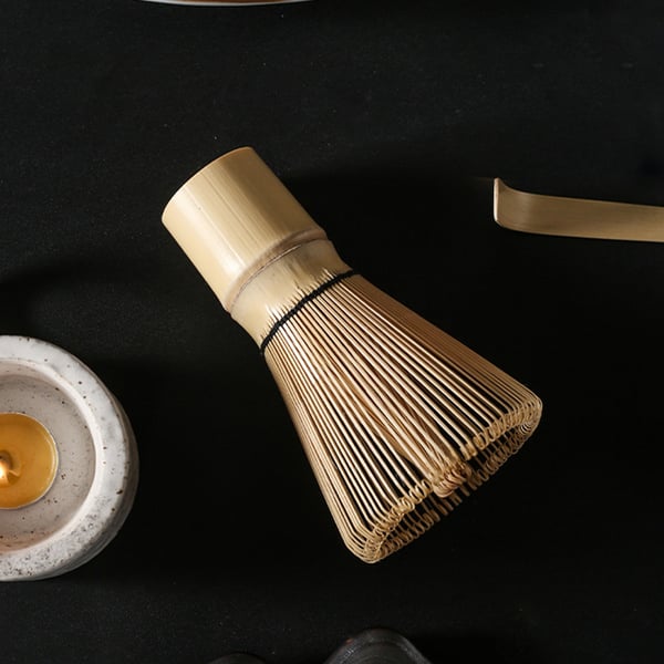 Elegant Black Matcha Whisk Set - 7 Piece Ceramic & Bamboo