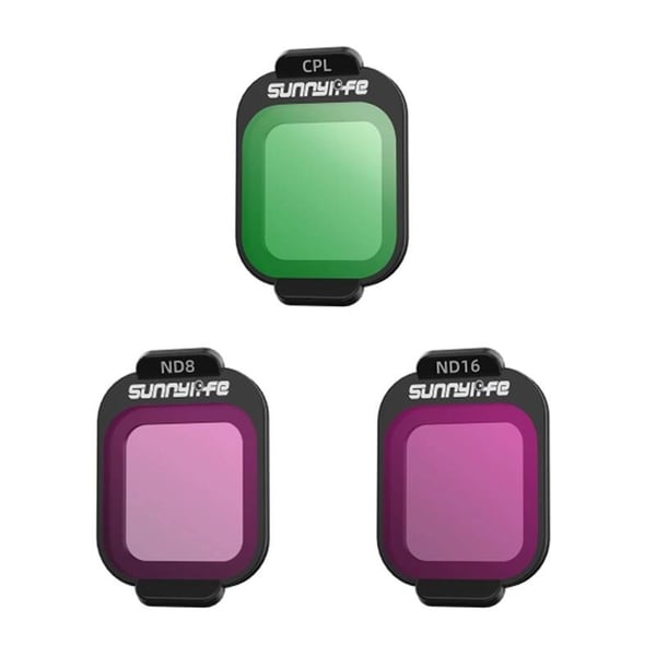 Filtry CPL, ND8, ND16 Sunnylife ja DJI Flip