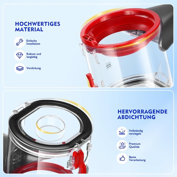 Dyson V8 -pölysäiliön säiliö suodattimen vaihdolla