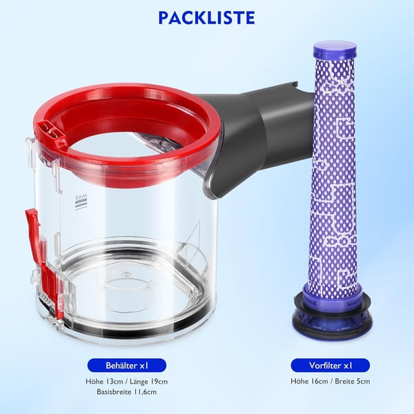 Dyson V8 -pölysäiliön säiliö suodattimen vaihdolla