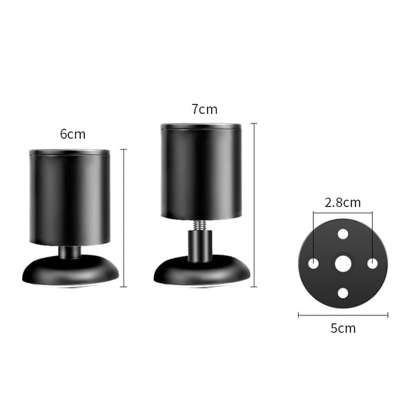 4-pakning monteringsplater for bordben A 6 cm