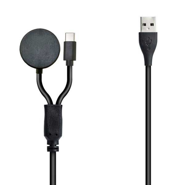 2-i-1-lader for Samsung Galaxy Watch og telefoner