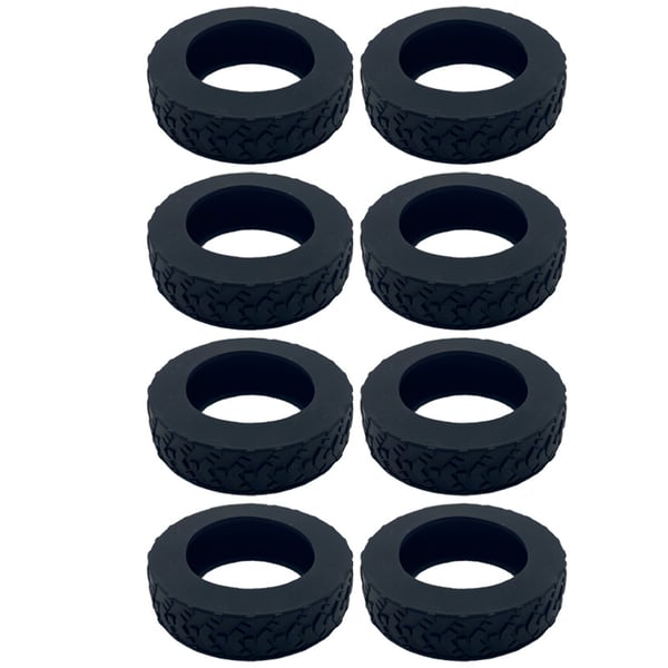 Premium Silikon Hjulskydd för Bagage (8-pack) Black