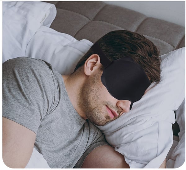 3D Formet Mørkleggende Sovemaske for Reise og Hvile Black