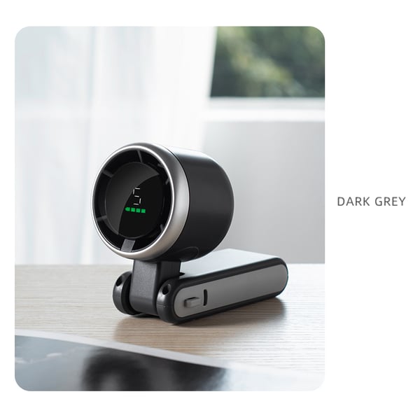 Foldbar Ventilator: Bærbar Køleløsning DarkGrey