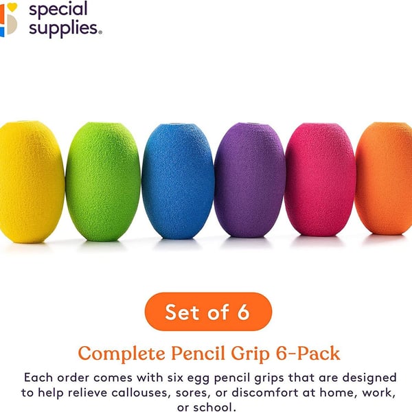 Komfortable pen-blyantgreb for forbedret håndskrift - 6 stk.