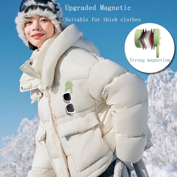 Magneettinen lasipidike klipsi vaatteille White
