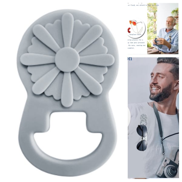 Magneettinen lasipidike klipsi vaatteille Grey