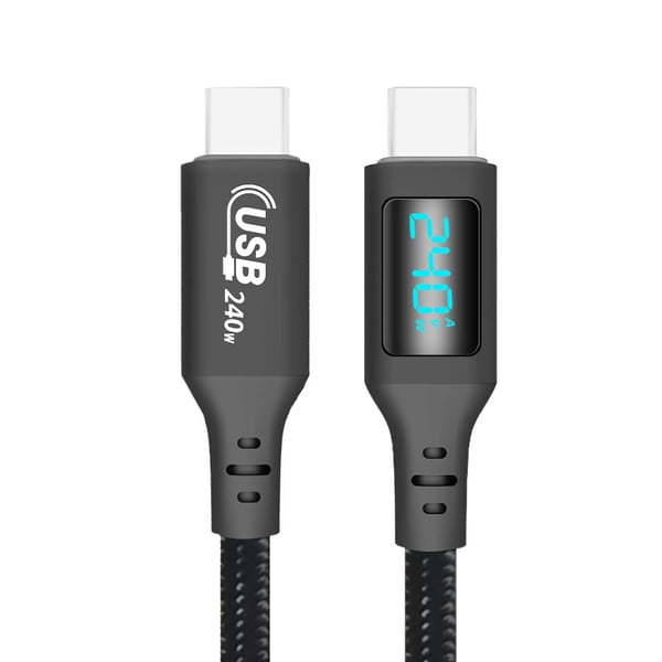 USB-C til USB-C-kabel: 240W, 480 Mbps dataoverførsel 2 m