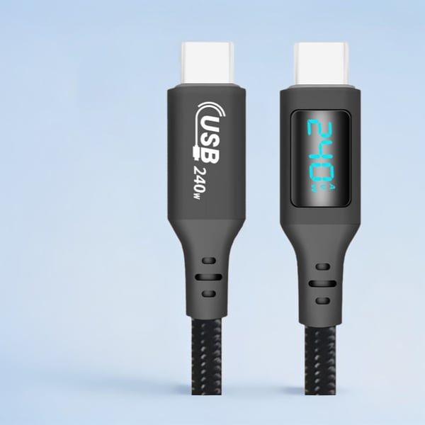 USB-C til USB-C-kabel: 240W, 480 Mbps dataoverførsel 2 m