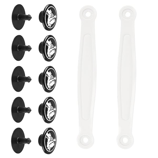 Mustat PVC-kantapääremmit tukkeihin - Liukueste White 40