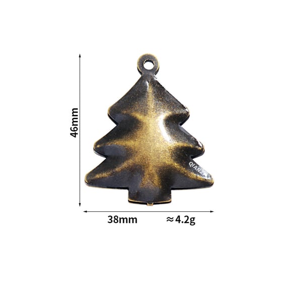 DIY Retro Bells - Store 38x46mm juletreklokker (10-pakning)