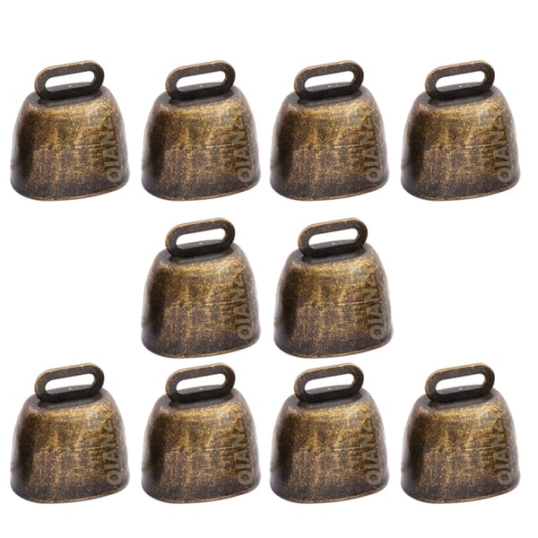 Antiikki pronssikellot - 10 kpl, 35x35x24mm rautakellot