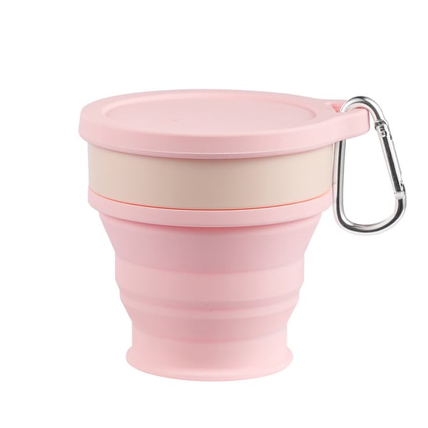 Sammenleggbar Vannkopp 220ML Bærbar Drikkekopp Pink