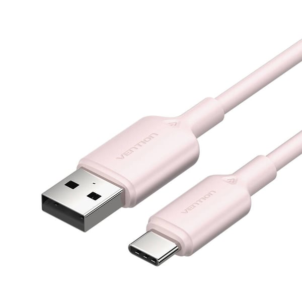 USB 2.0 A til USB-C 3A kabel Vention CTQPH 2M (lyserød)