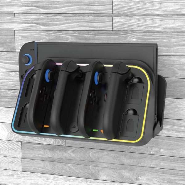 Seinälle kiinnitettävä lataus- ja säilytysteline Nintendo Switch 2:lle