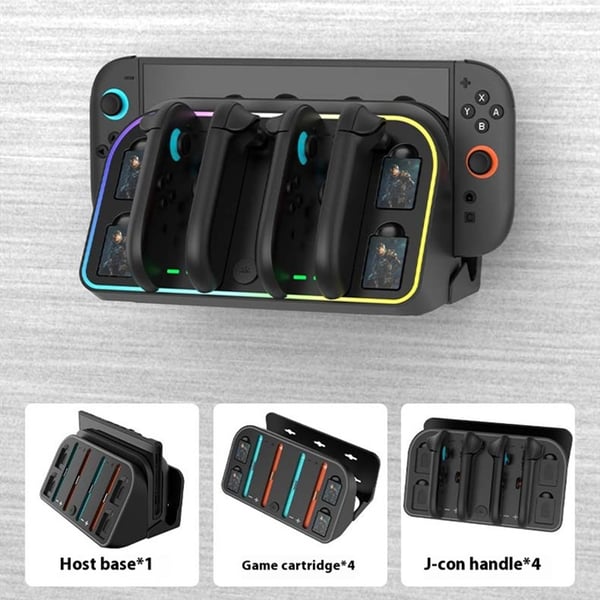 Seinälle kiinnitettävä lataus- ja säilytysteline Nintendo Switch 2:lle