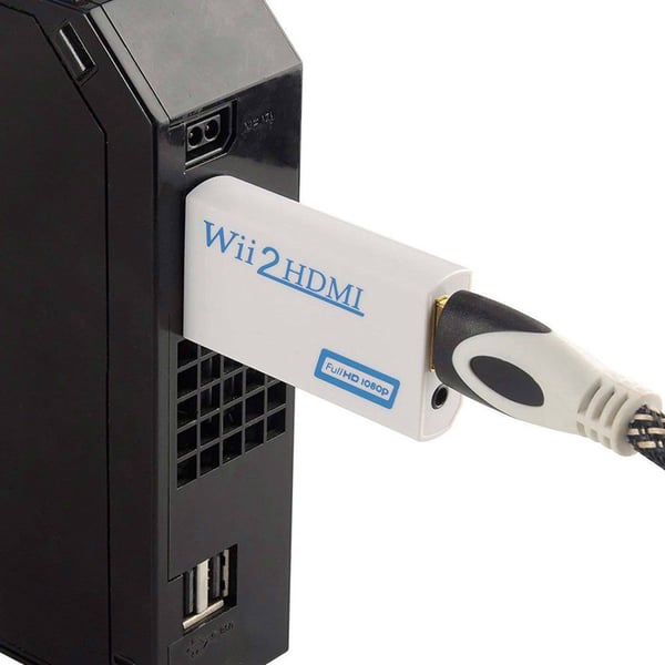 Nintendo Wii til HDMI-omformer - full HD 1080p White