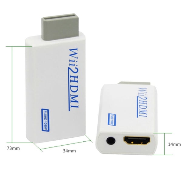 Nintendo Wii til HDMI-omformer - full HD 1080p White