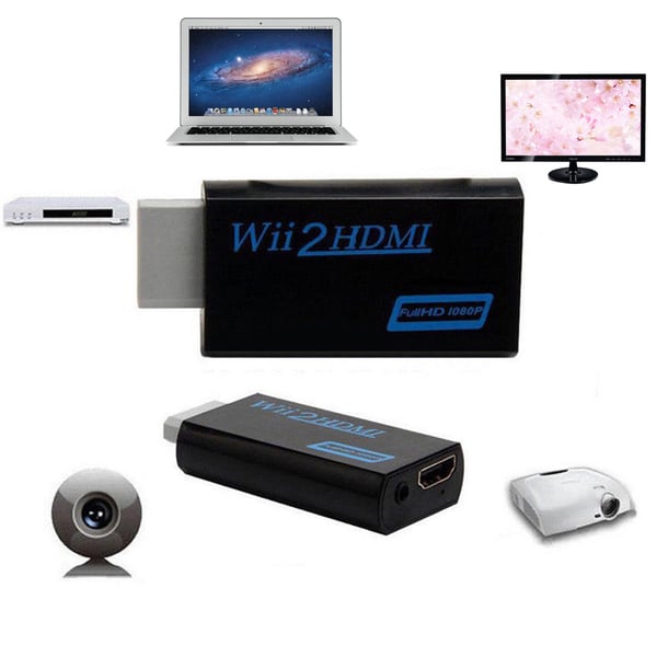 Nintendo Wii til HDMI-omformer - full HD 1080p White