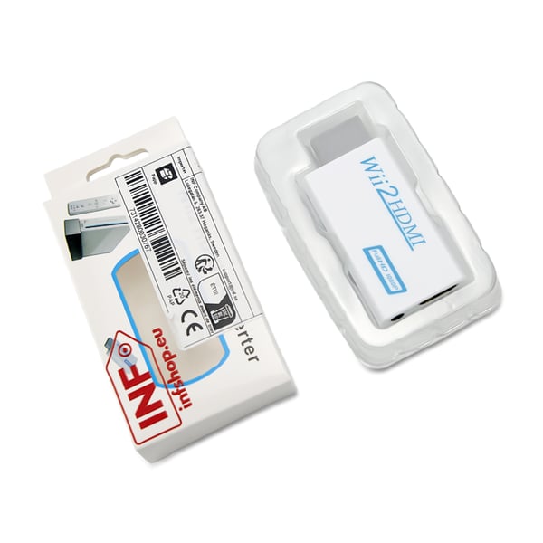 Nintendo Wii til HDMI-omformer - full HD 1080p White