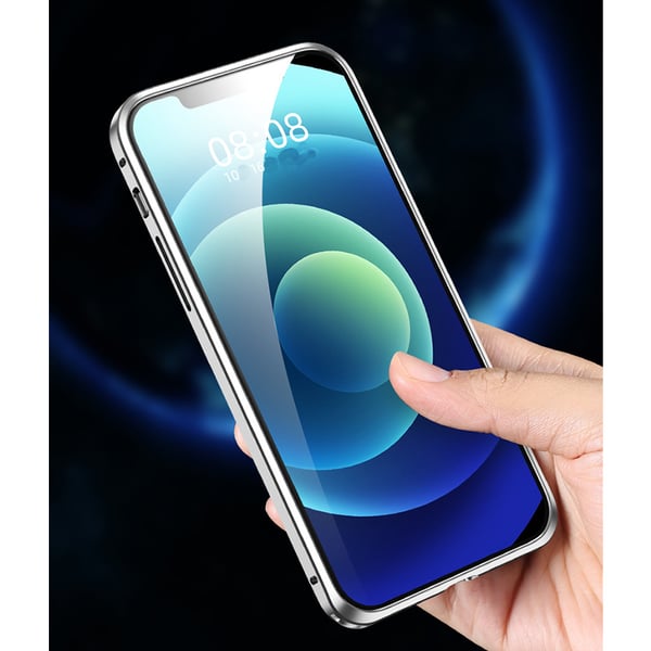 Stötfångarfodral i aluminiumlegering för iPhone 16 Silver