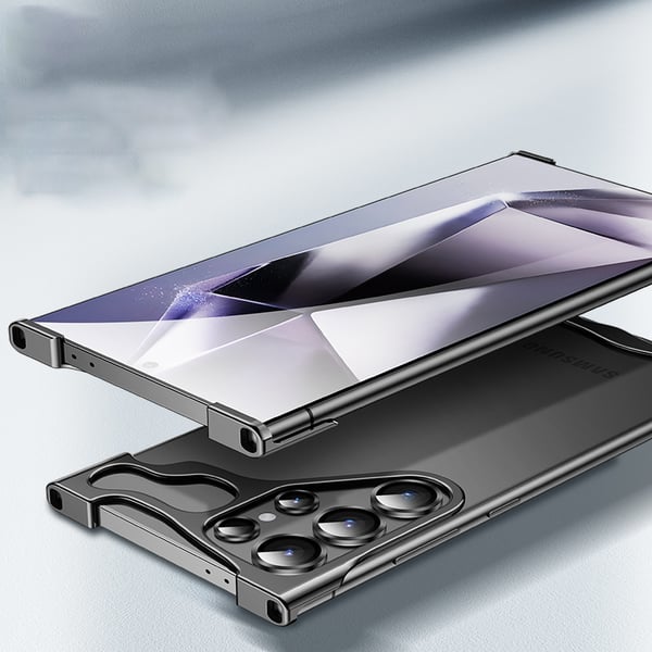 Unikt metallrammedeksel + linsefilm for Samsung S23 Ultra