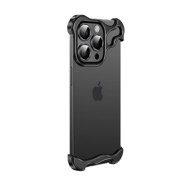 iPhone 16Pro yhteensopiva musta titaani kulmasuojaava reunaton suojakuori, kevyt ja hengittävä iPhone 16 Pro