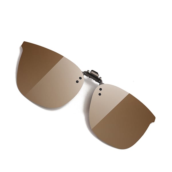 Polariserte Clip-on Solbriller - for Kjøring & Utendørs Brown