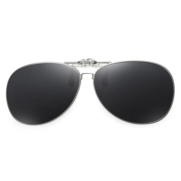 Clip-on solbriller - Polariserede kørebriller Black+Grey