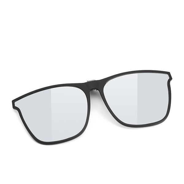 Clip-on solbriller - for brilleinnfatninger White + Silver