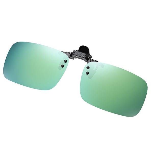 Polariserte Clip-on Solbriller - Medium Størrelse Speil Green