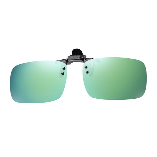 Polariserede Clip-on Solbriller - Medium Størrelse Spejl Green