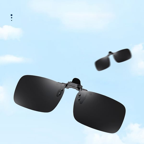 Polariserede Clip-on Solbriller - Medium Størrelse Spejl Black