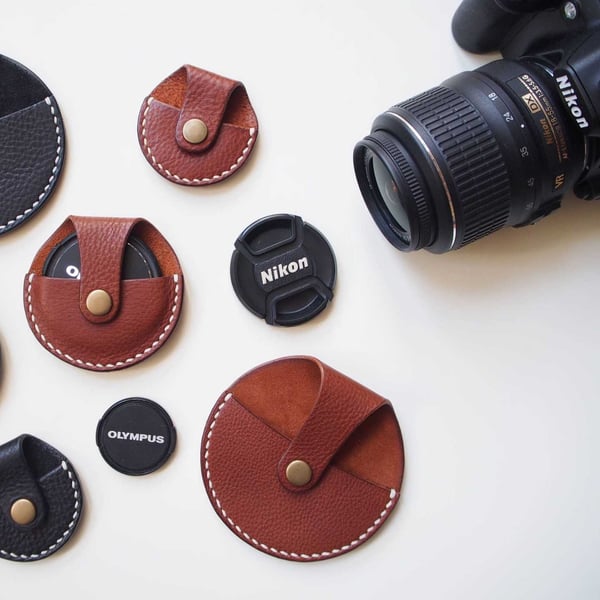 Beskyttelsesetui for kameralinsedeksel for Canon Black L