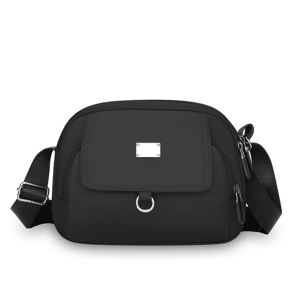Stilig 2025 Nylon Crossbody-veske for kvinner Black