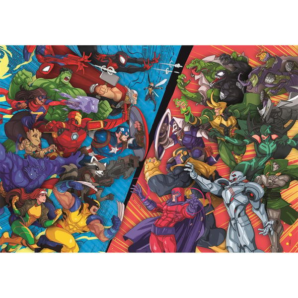 Palapeli 104 Pcs Marvel Heroes VS Villains