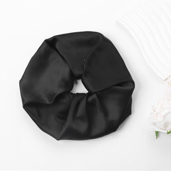 19 Momme 9cm Silke Hårkrumpe - Mildt Hårtilbehør Black