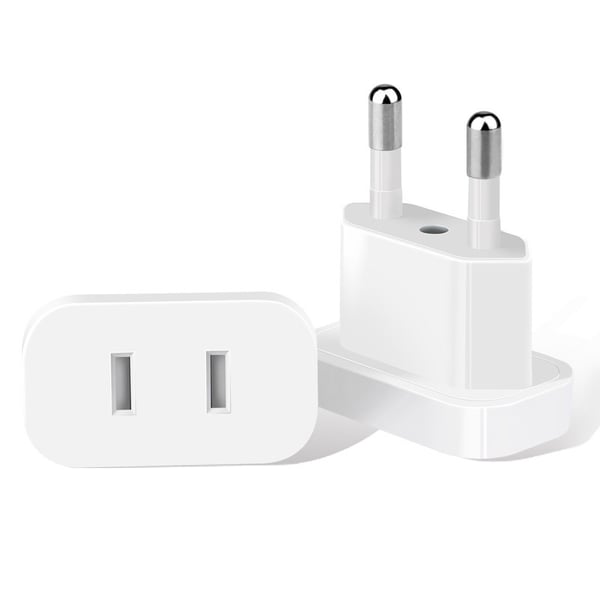 Europeisk standard hvit plugg 4.0mm reiseadapter
