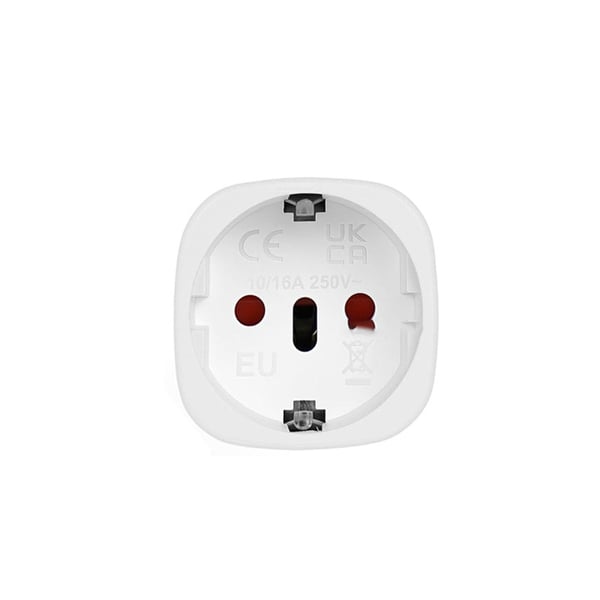 EU till Sydafrika Reseadapter - Svart, Kompakt Design White