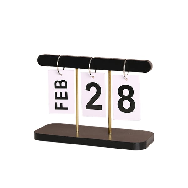 Moderne minimalistisk treornament - Evighetskalender Black