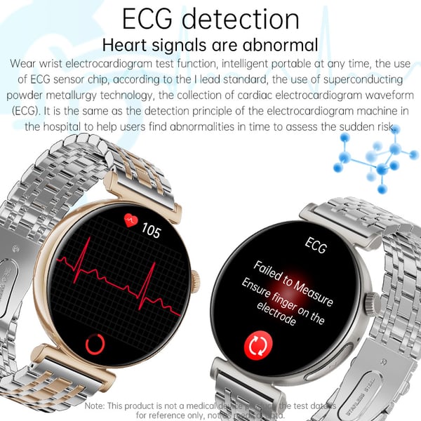Smartklocka för kvinnor med EKG och Bluetooth