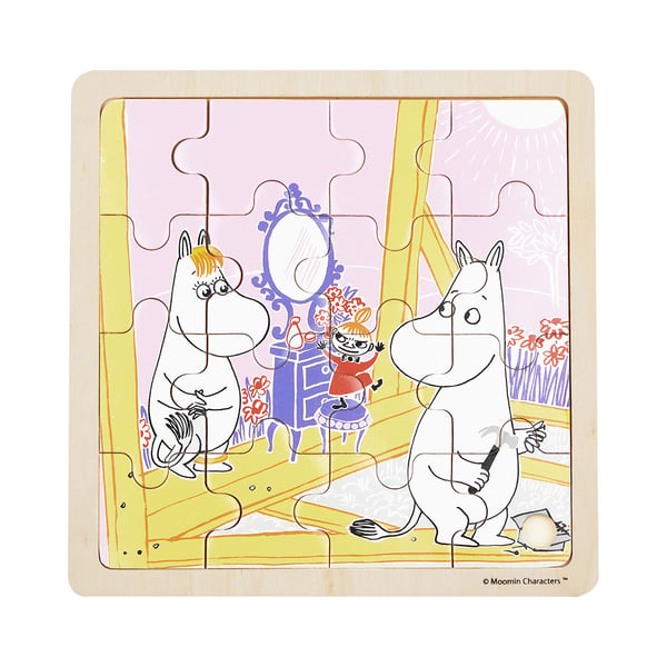 Pussel 16 Pcs Wooden Puzzle Construction Fun