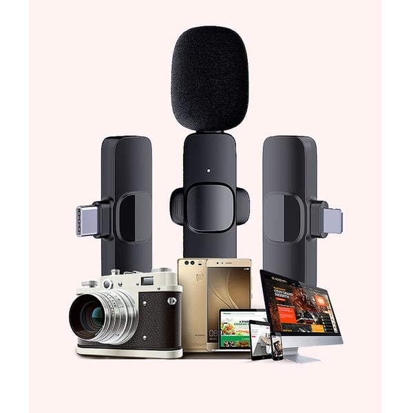 Langaton Lavalier-mikrofoni - Type-C Clip-on Lapel Mic
