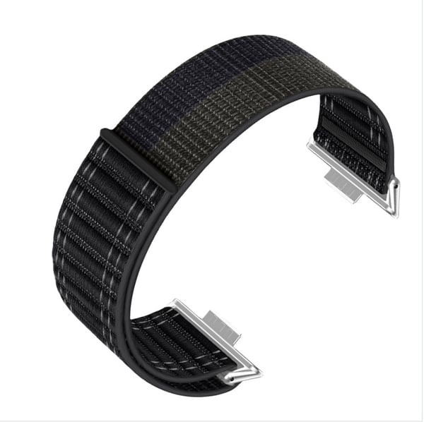 Stilig bølgemønster nylonrem til Huawei Watch Fit 4 Pro Black