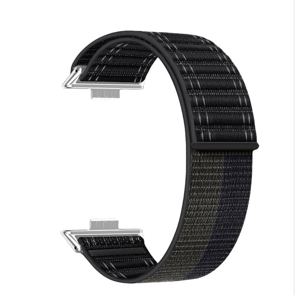 Stilig bølgemønster nylonrem til Huawei Watch Fit 4 Pro Black